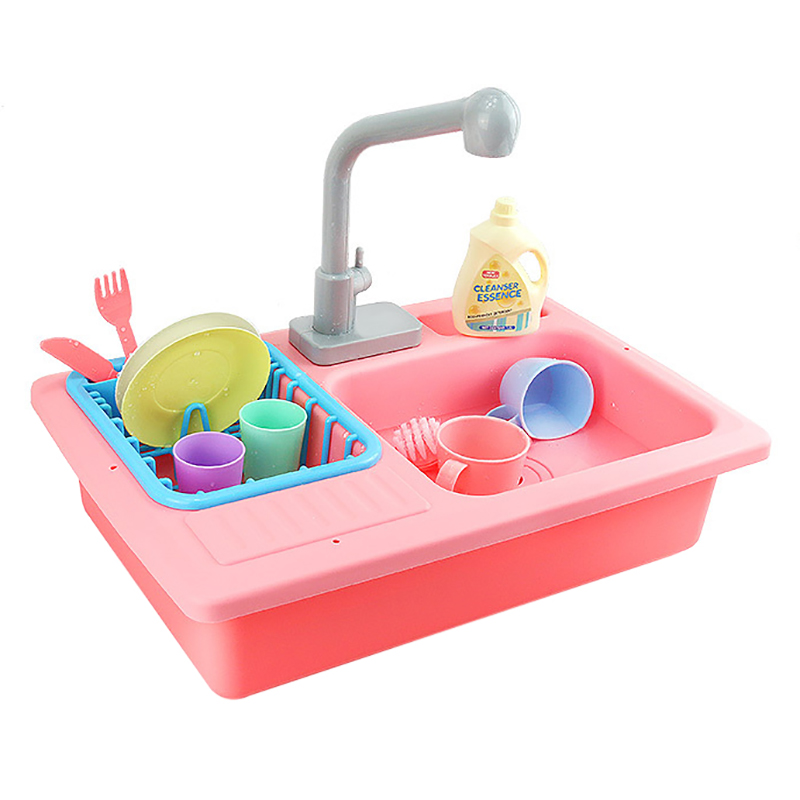 sink toy with running water